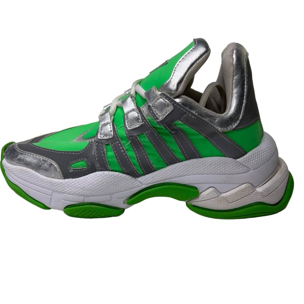 Jeffrey Campbell Green and Silver Sneakers